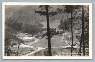 Gatlinburg Tennessee Aerial Photo Rppc Rare Vintage Le Jones Smoky Mountains 