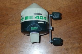 Vintage Zebco 404 Spin Cast Reel,  Deep Green & Light Green,  Well