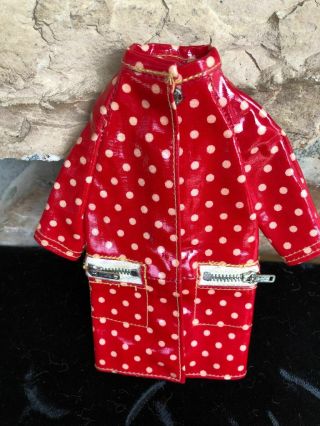 Vintage Barbie FRANCIE - POLKA DOTS & RAIN DROPS 1255 Red Raincoat 2