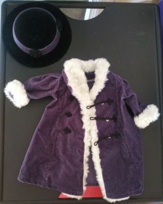 Authentic American Girl Doll Samantha Parkington Retired Winter Coat And Hat
