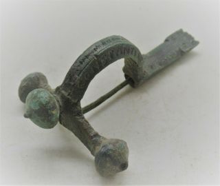 Roman Military Bronze Crossbow Brooch Authentic Legionary Artefact
