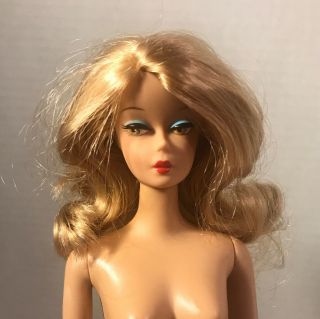 Bewitched Barbie Doll Only Pink Label Vintage Style Face Mattel Blonde Brown Eye