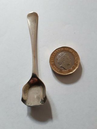 A Small Mid 18th Century Solid Silver Salt Shovel.