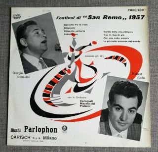 Eurovision - Festival Di San Remo 1957 Italy Rare 10  Vinyl Ep Single