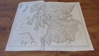 1805 A & Correct Map Of The South Part Of Scotland J.  Cary