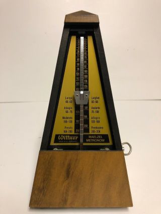 Vintage Wittner Wooden Maelzel Metronome Made In Germany