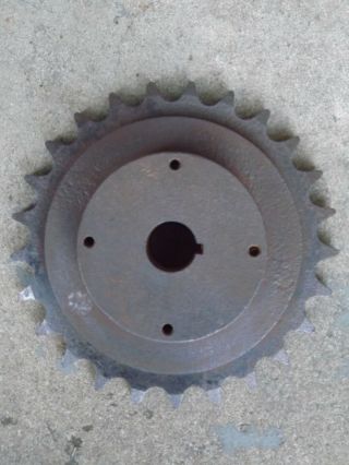 Vintage Industrial Cast Iron Gear Sprocket Wheel Steampunk Lamp Base 8 1/2 Heavy