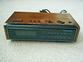 Vintage Panasonic Digital Alarm Clock Radio Am Fm Retro Rc 6115 Made In Japan