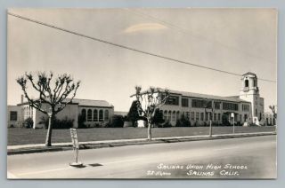 Union High School Salinas California Rppc Rare Vintage Laws Photo Ca.  1950s