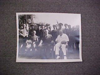Rare Orig Ww2 Real Photo Cairo 1943 Winston Churchill / Roosevelt / Kai Shek
