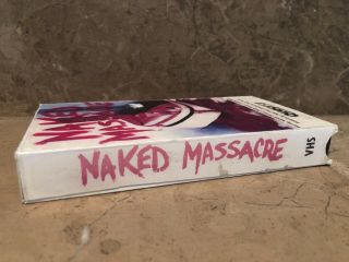 NAKED MASSACRE VHS Horror Killer Sleaze Rare Questar 3