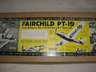 Vintage Rare Jetco Fairchild Pt - 19 Balsa Kit Mib