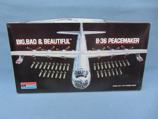 Monogram - Usaf B - 36 Peacemaker Bomber W/stores Rare 1/72