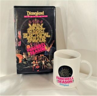Disney Main Street Electrical Parade Farewell Season 1972 - 1996 Vhs Tape,  Rare Mug