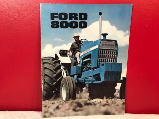 Rare 1960s Ford 8000 Series Tractor Dealer Sales Brochure 11 Page