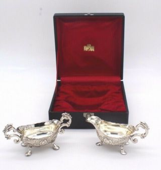 Corbell & Co Vintage Set Of 2 Silver Plated Cream & Sugar W/ Case