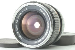 【exc,  : Rare O Mark 】canon Fd 24mm F/2.  8 Mf Wide Angle Lens Fd Mount Japan 295
