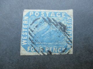 Western Australia Stamps: 4d Blue Imperf Rare (c272)