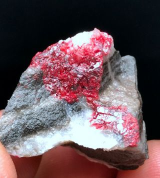 11g Rare Natural Gem Red Cinnabar Crystal Minerals Specimens Guizhou China