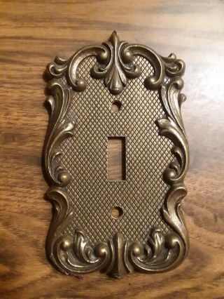 Vintage Brass National Lock Light Switch Plate Cover - H6 - 3620 - 001