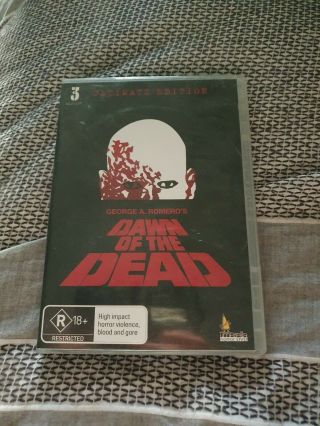 Dawn Of The Dead Ultimate Edition 3 Disc Set Dvd (1978) Very Rare