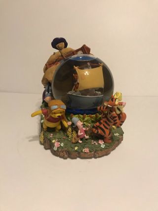 Rare Disney Store Large Winnie The Pooh Snowglobe Heffalump Snow Water Globe