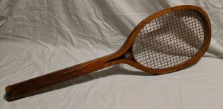 Vintage A.  G.  Spalding & Bros.  Greenwood No.  4 Wood Tennis Racket Rare Old 1900 
