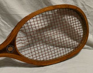 Vintage A.  G.  Spalding & Bros.  Greenwood No.  4 Wood Tennis Racket RARE OLD 1900 ' s 2