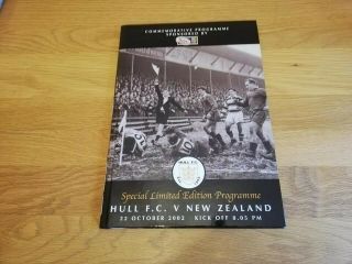 2002 Hull Fc V Zealand - Last Game At Boulevard - Rare Hardback Edition