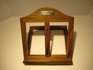 Rare Vintage Wood Folding Table Book Stand Adjustable 11.  5 " H X 10.  5 " W X 11 " D