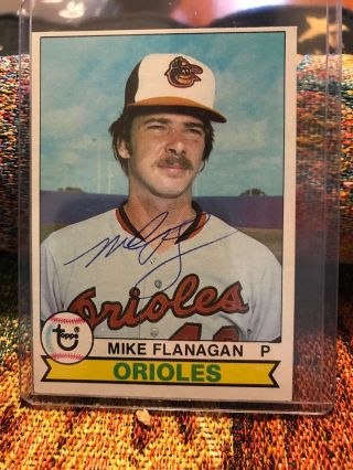 Mike Flanagan Signed 1979 Topps Baseball Card Autographed Rare 160