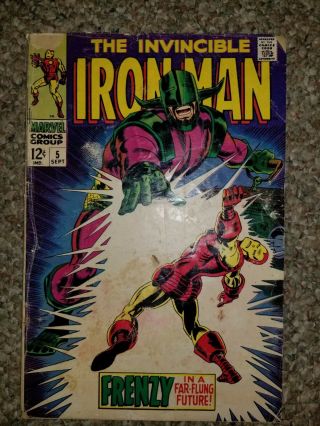 The Invincible Iron Man No 5 Sept 1968 Rare Comic