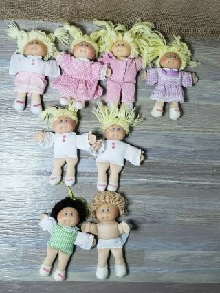Vintage 1978/1983 Cabbage Patch Kids Miniature Dolls O.  A.  A.  Set Of 8