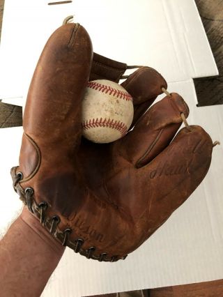 Wilson Very Rare Ted Williams 3 Finger Glove From The 50’s Usa Rht