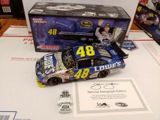 Jimmie Johnson Signed 2009 Lowes 4x Champion Rare Raced Version With