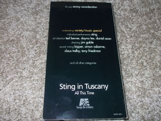 STING in Tuscany ' All This Time ' rare EMMY promotional VHS tape 2001 The Police 2