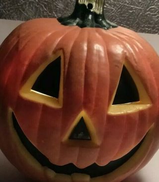 Halloween Pumpkin Animated Talking Jack - O - Lantern Pumpkin Vtg Rare