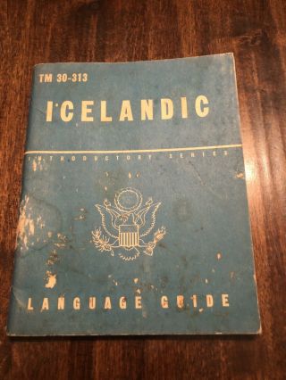 Wwii Us Icelandic Phrase Book Ww2 Us Army Vintage Rare