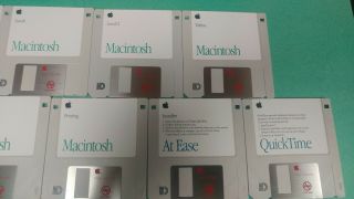 Apple Macintosh OS 7.  1 Mac Install - 9 Floppy Disk 3.  5 
