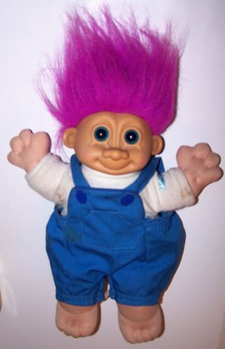 Vintage Russ Troll Kidz Plush Doll In Outfit With Purple Hair