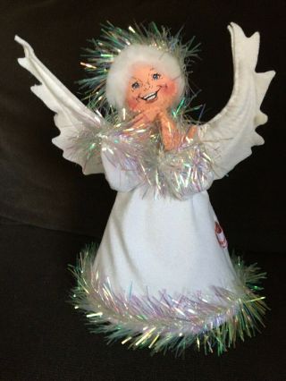 Vintage Annalee Angel Christmas Tree Topper 10 " Euc 1994
