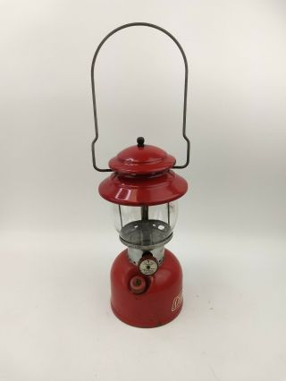 Vintage 1969 Coleman 200a Red Lantern Dated 10 - 69 Shows Use - Camping Etc