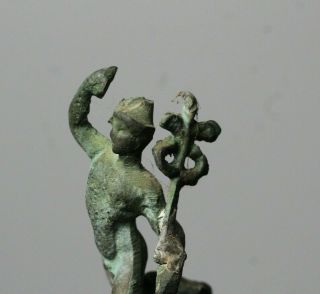 Antique Grand Tour Bronze Roman Style Mercury Statue Figurine 4 3/4 