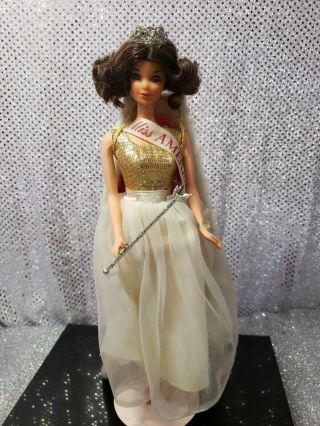 Vintage 1972 Miss America Walk Lively Steffie Barbie Doll Brunette