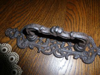 Antique Victorian Rustic Cast Iron Handle Screen Door Pull