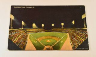Rare 1949 Chicago White Sox Postcard - Comiskey Park - Chicago Il - Posted