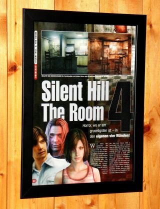 Silent Hill 4 The Room Rare Small Poster Vintage Ad Page Framed Ps2 Xbox Konami