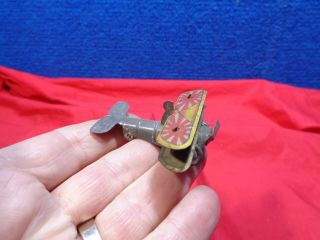 Antique Tin Litho Penny Toy Japanese Bi - Plane