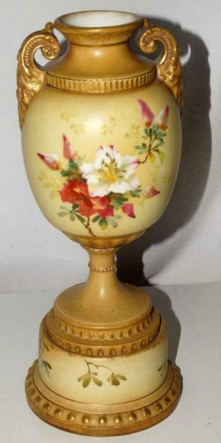 Antique Ernst Wahliss Royal Vienna Blush Ivory Porcelain Vase,  Collectible,  19c.