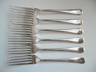 Set Of 6 Elkington Antique Old English Pattern Silver Plated Epns Dessert Forks